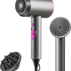 Asciugacapelli con Ioni, Phon Capelli con Motore AC, 3 Livelli di Calore Phone Capelli, Aria Fredda, Diffusore per Styling Perfetto
